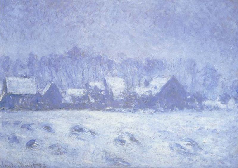 Claude Monet Snow Effect at Giverny France oil painting art